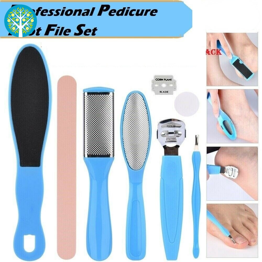 [Hàng mới về] Bộ 8 món dụng cụ chăm sóc da tẩy tế bào chết bàn chân chuyên dụng