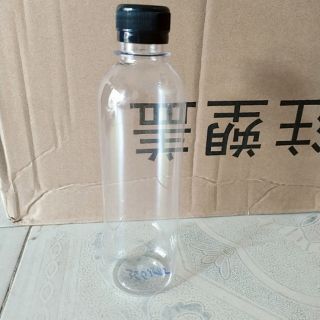 Chai tròn trơn 350ml nắp đen (Giá 20 cái)