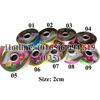 (Có sẵn) CUỘN RUY BĂNG NHỰA BẢN 2 CM