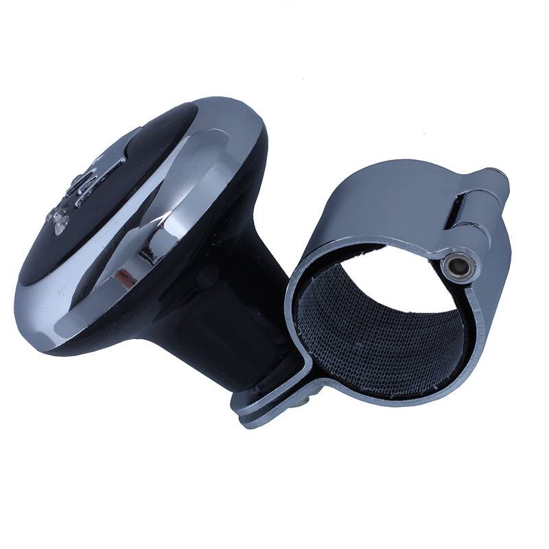 Metal Plastic Handle Steering Wheel Spinner Knob black