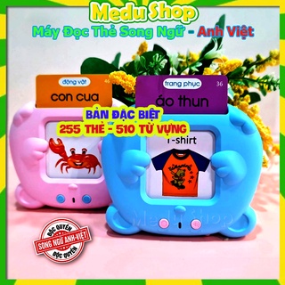 Máy đọc thẻ tiếng anh 255 thẻ song ngữ việt - anh, máy đọc thẻ thông minh giúp bé học ngôn ngữ trựcquan dễ nhớ, medushop