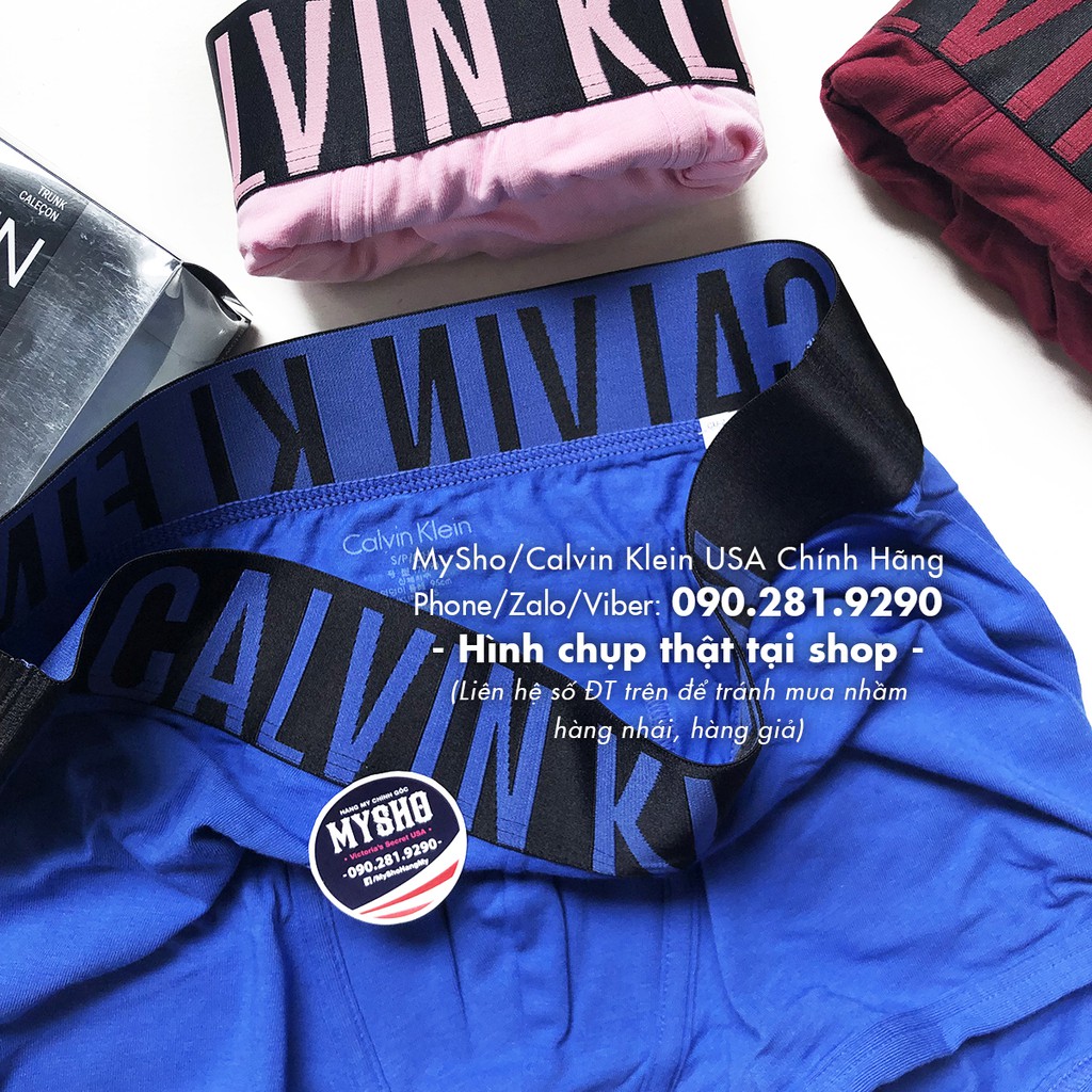 Quần lót nam boxer màu xanh dương , Intense Power Trunk - Calvin Klein USA