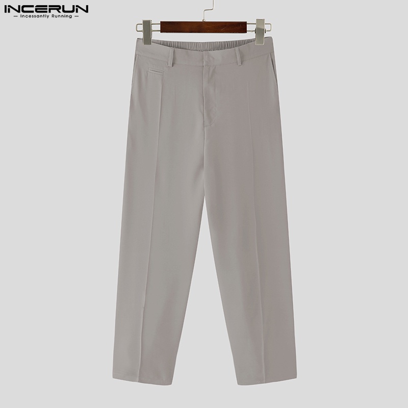 Quần dài INCERUN màu sắc đơn giản thời trang cho nam