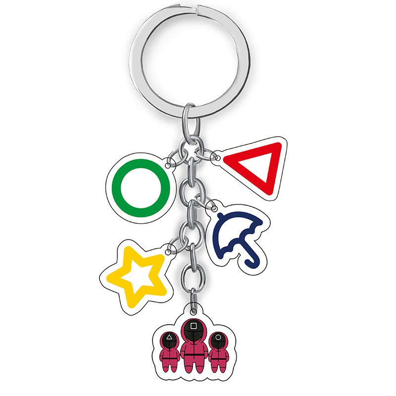 Móc khóa hình trò chơi con mực