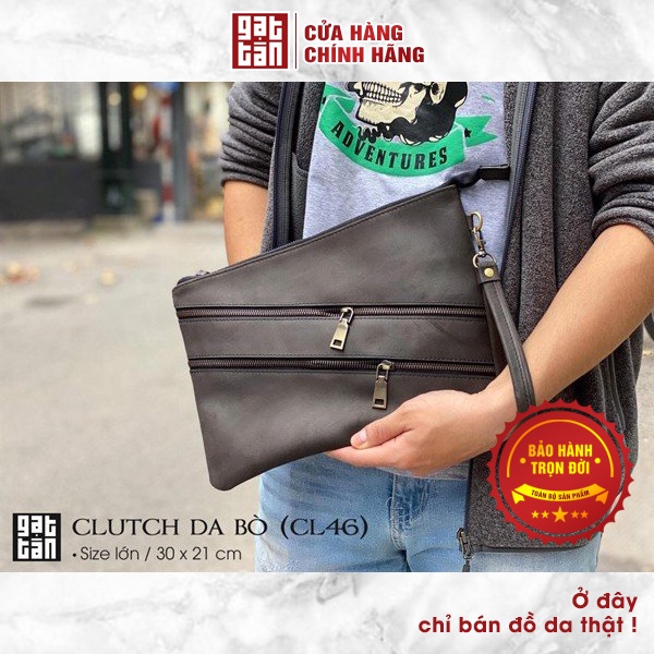 Clutch Nam / Clutch Công Sở Cao Cấp [BẢO HÀNH TRỌN ĐỜI] Hàng Đẹp Gạt Tàn Store / Cam Kết Da Bò Thật 100% - CL46