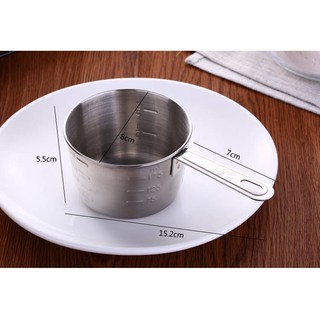 Stainless steel measuring cup spoon four-piece scale cup