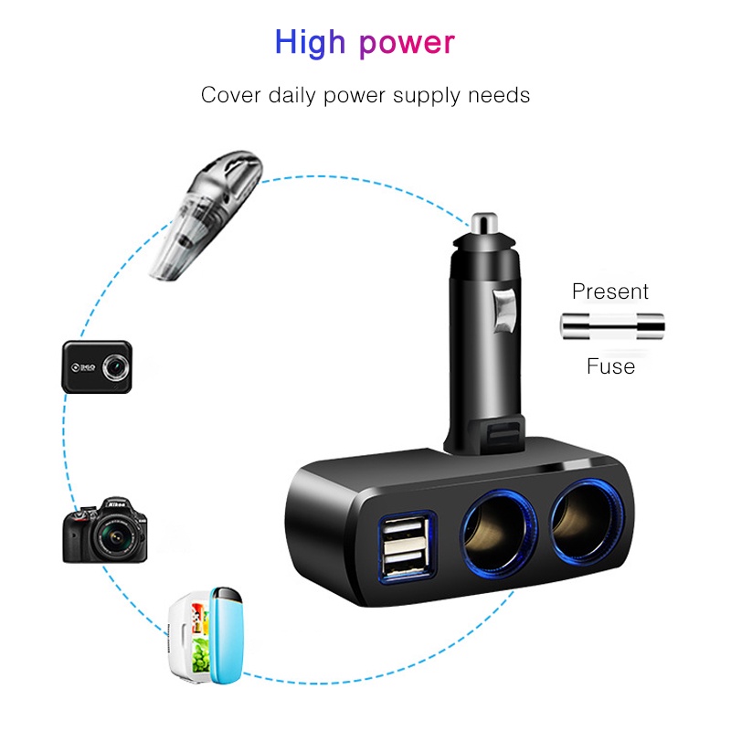 Tẩu Sạc Nhanh 80W 4 Cổng USB Kép Cho Android iPhone