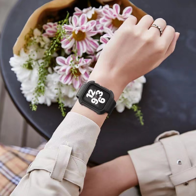 Dây Đeo Thể Thao Bằng silicone Trong Suốt Cho Đồng Hồ Thông Minh Apple Watch 7 6 SE 5 4 3 2 1 40mm 44mm 42MM 41MM 45MM