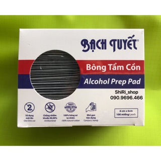 BÔNG Y TẾ TẨM CỒN - bông Bạch Tuyết - 100 miếng