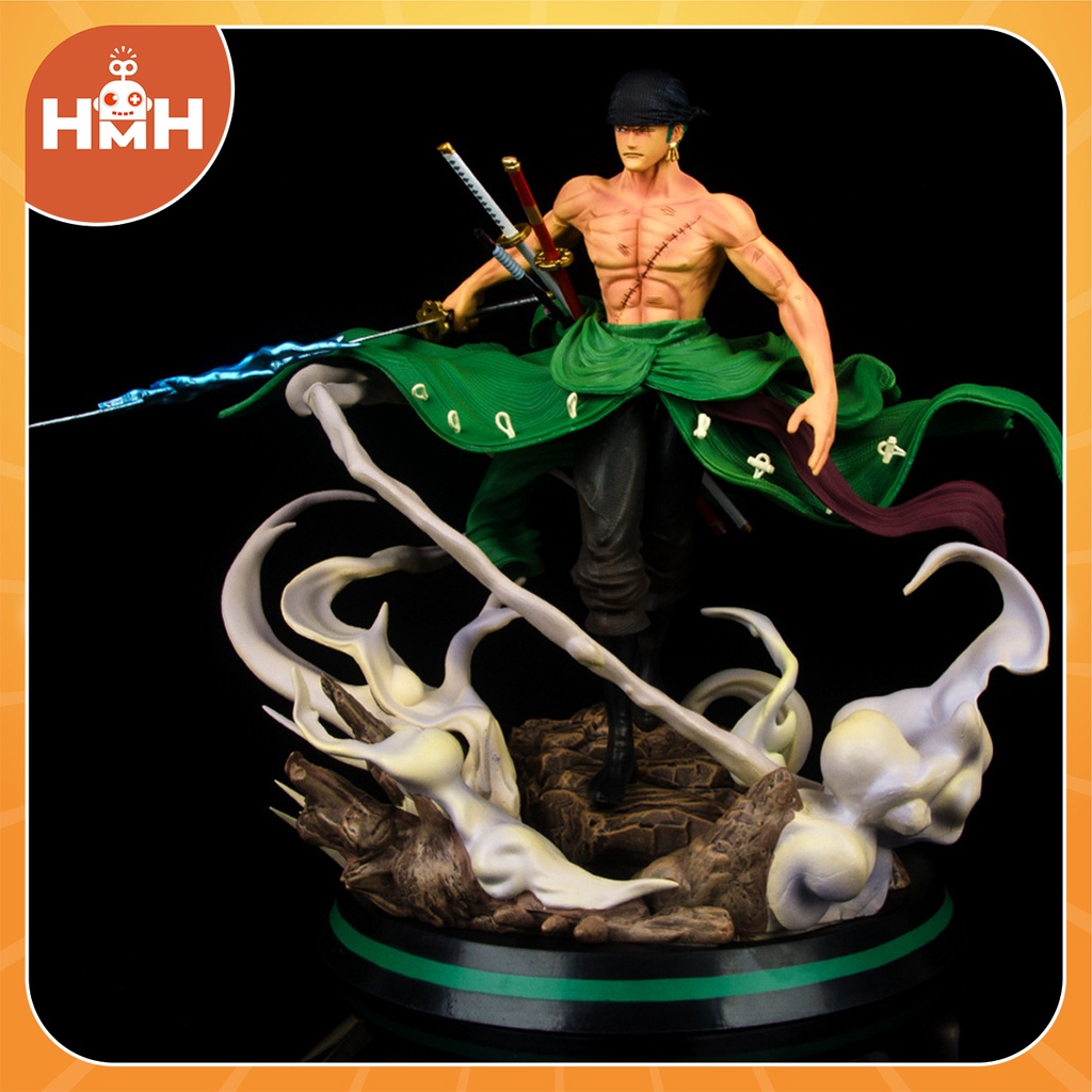 Mô hình One Piece Zoro có đế trưng bày, Figure Nhân vật Roronoa Zoro cao 31cm chất liệu nhựa PVC cao cấp
