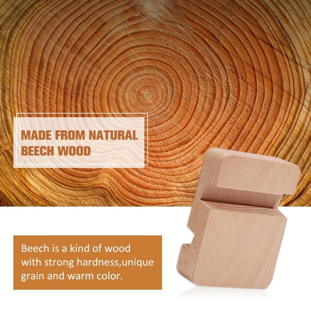 Giá Đỡ Điện Thoại / Máy Tính Bảng Bằng Gỗ Hai Ngăn Tiện Dụng