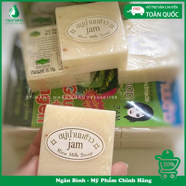 Xà Phòng Cám Gạo Xà Phòng Trắng Da Thái Lan Jam Rice Milk Soap.