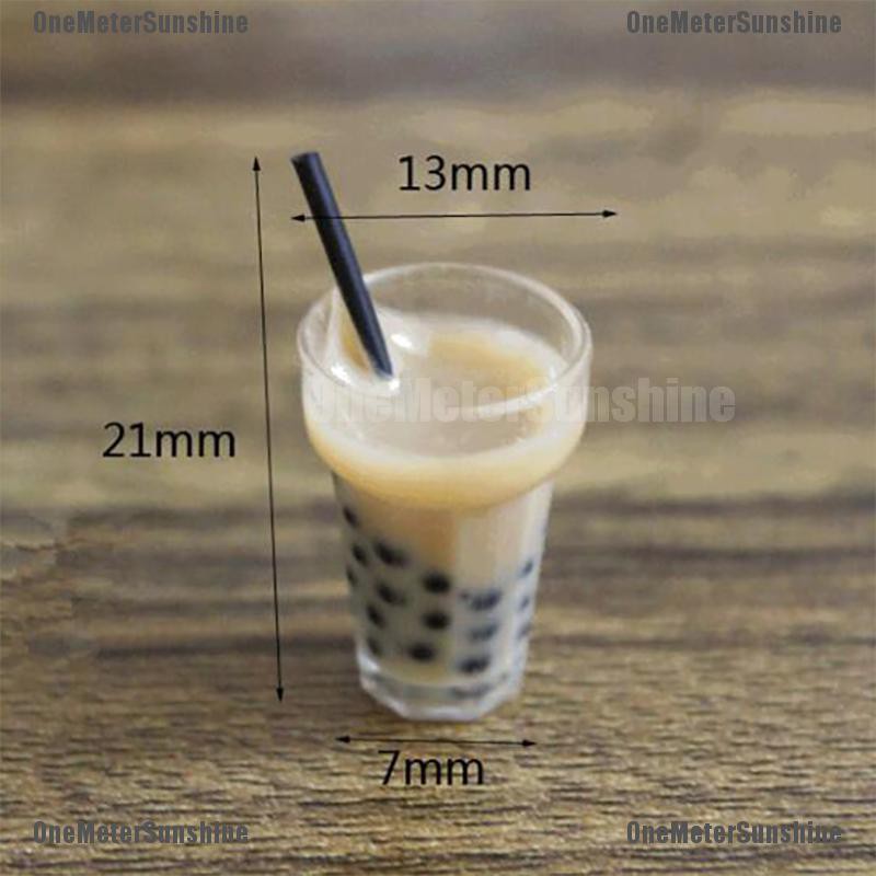Khuyên Tai Hình Ly Trà Sữa Đính Ngọc Trai Vui Nhộn Cho Nữ