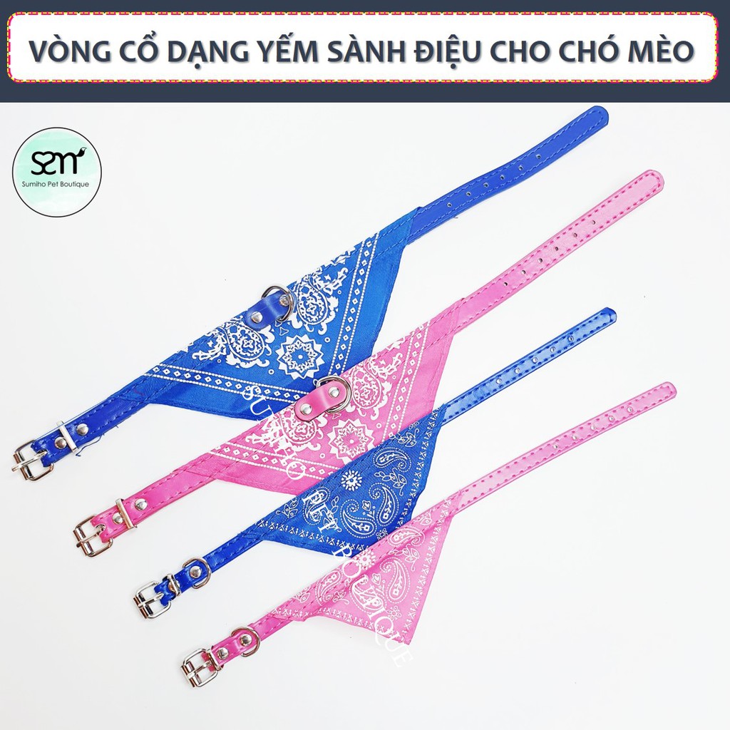 Vòng cổ dạng yếm cho chó mèo (cho các bé có vòng cổ 21-33cm) (Giao màu ngẫu nhiên)