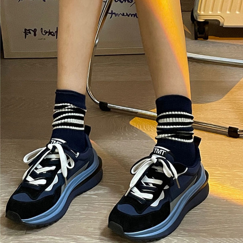 Giày Thể Thao Đế Dày Nâng Chiều Cao 2022 Dễ Phối Đồ Thời Trang Xuân Hè Cho Nữ