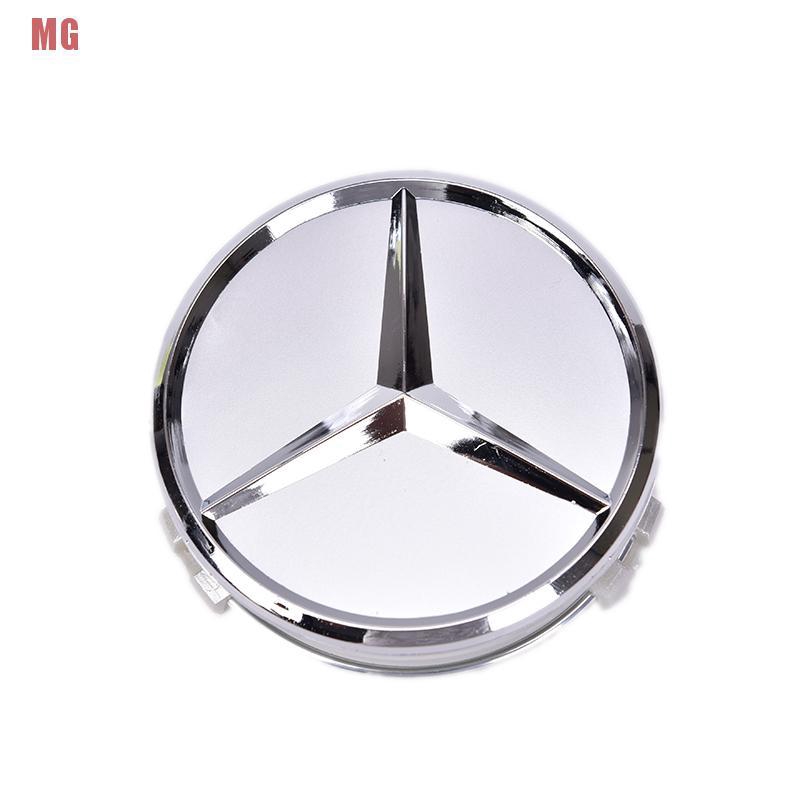 Set 4 Nắp Chụp Mâm Bánh Xe Hơi Mercedes- Benz 75mm Chuyên Dụng