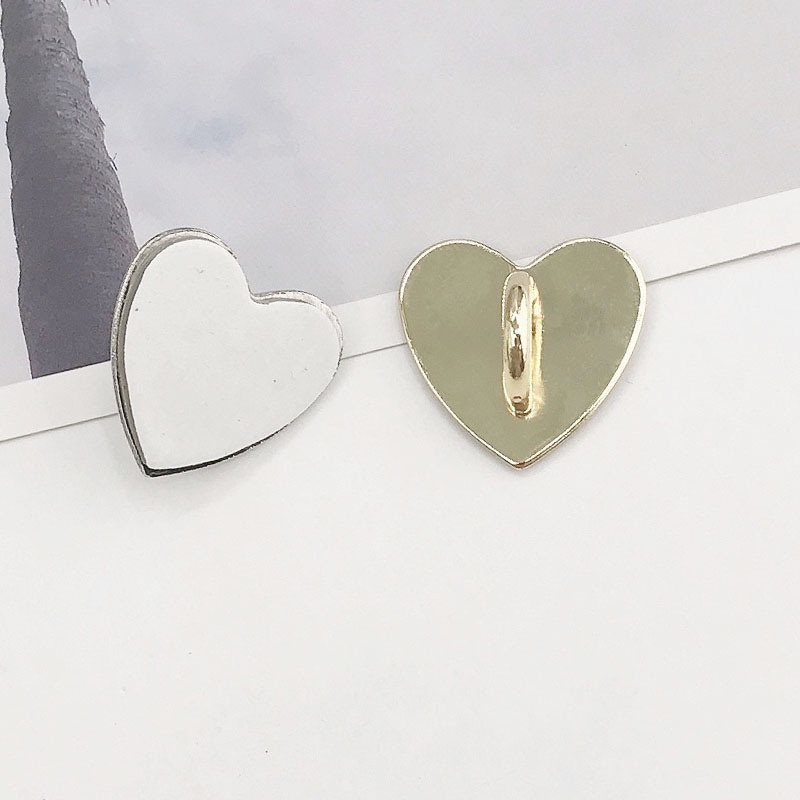 Set 2 Móc Khóa Kim Loại Hình Trái Tim 20 / 25MM Tự Làm Trang Trí Ốp Điện Thoại