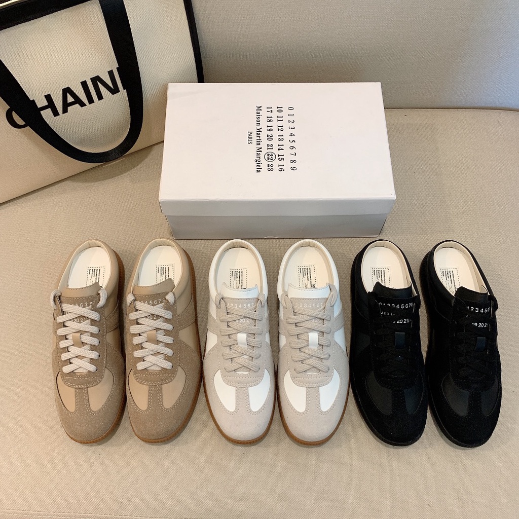 Giày Thể Thao Cột Dây Màu Nâu Phong Cách retro Cho Nữ