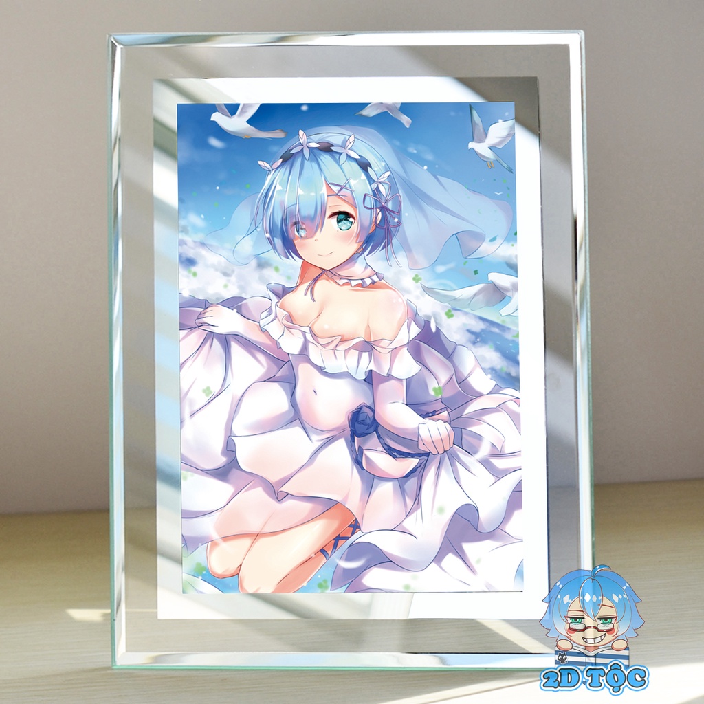 Khung kính Rem (1) Anime Manga Light Novel Re:Zero Kara Hajimeru Isekai Seikatsu - để bàn by 2D Tộc Shop
