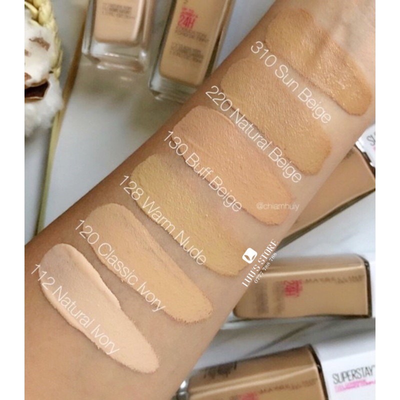 [ BẢN US/MADE IN US - MẪU MỚI 30H] Kem nền Maybelline Super Stay Full Coverage Liquid Foundation