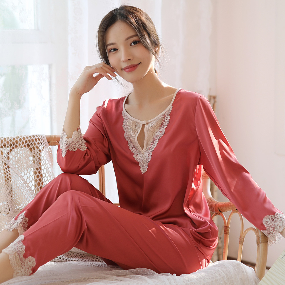 Đầm Ngủ Lụa Cỡ Lớn Cho Phụ Nữ Mang Thai đồ ngủ Váy ngủ pyjamas pijama nam nữ mùa hè đồ đôi pijama ngắn lụa satin dễ thương bigsize đồ mặc nhà cao cấp