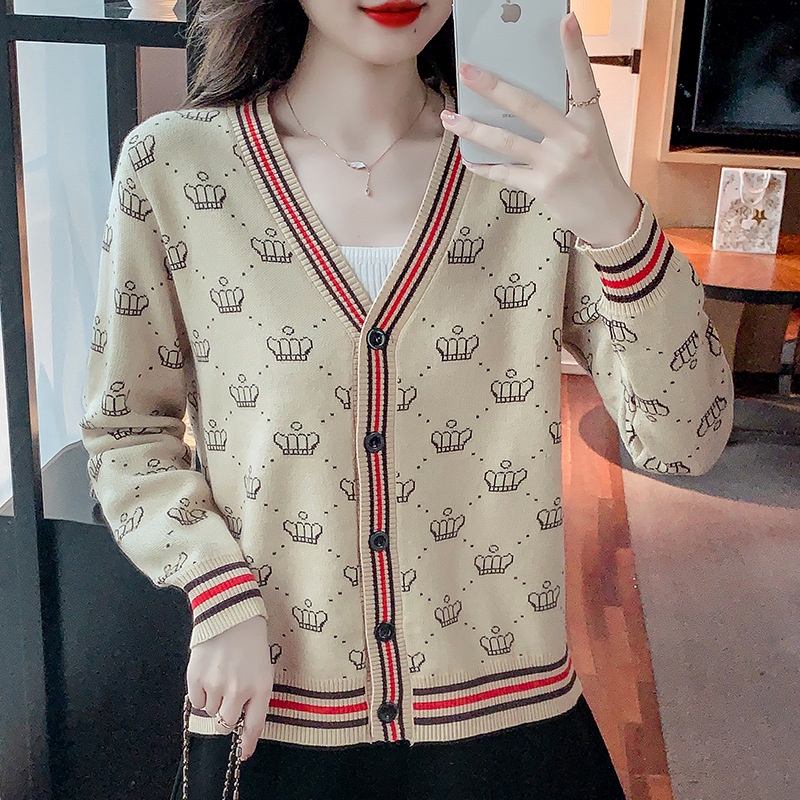 Áo Cardigan Len Khoác Nữ Dệt Kim Tay Dài Chất Đẹp Hàng Quảng Châu Xiaozhainv vn K-16