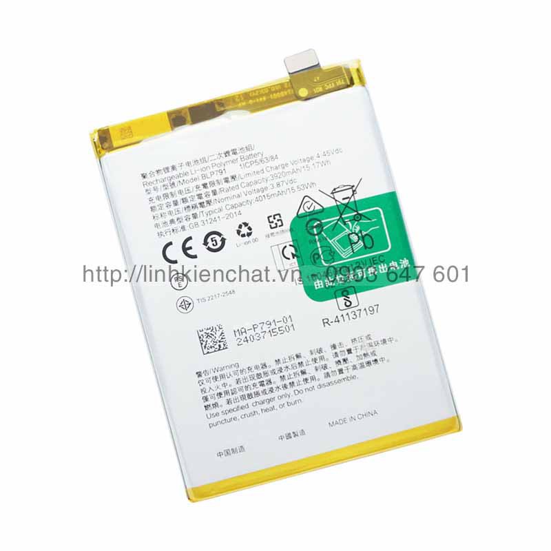 Pin Oppo Reno 4 Reno4 CPH2113 4015mAh Zin - Hàng nhập Khẩu
