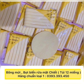 [ HÀNG CHUẨN LOẠI 1 ] Bông mút, bọt biển rửa mặt chiết ( túi 12 miếng)