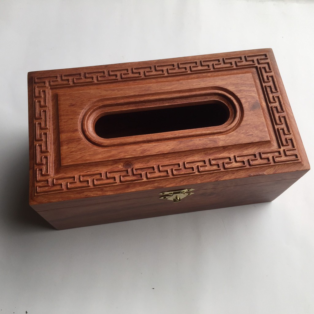 Hộp đựng giấy ăn gỗ Hương cao cấp 22x12xH10Cm/.22x12xH9Cm | Hộp Khăn giấy gỗ