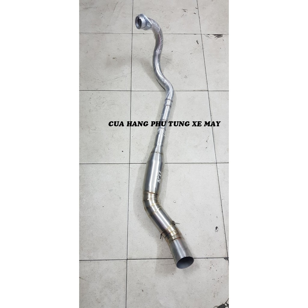 Cổ pô bầu tổ ong 2 khúc Inox 304 cao cấp cho xe Exciter 150/ Winner 150/ Winner X/ Raider/ Satria/ Sonic/ Fz