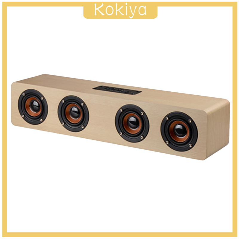 [KOKIYA]Portable 380mm Soundbar Wooden Bluetooth Speaker Powerful