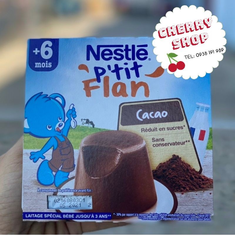 Bánh Flan Nestle Pháp cho bé lốc 4×100g date 2021