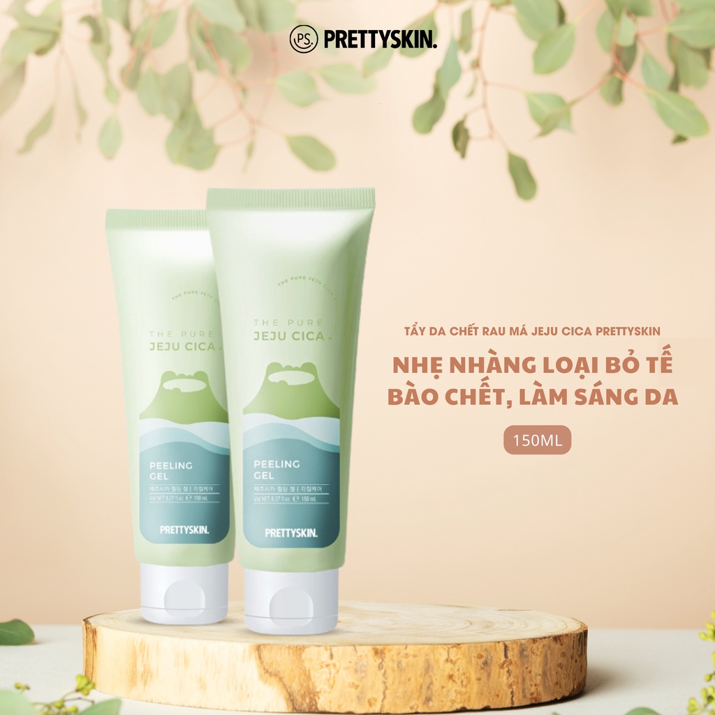 Tẩy da chết rau má Jeju Pretty Skin - Tdc PrettySkin The Purre Cica Peeling Gel 150ml