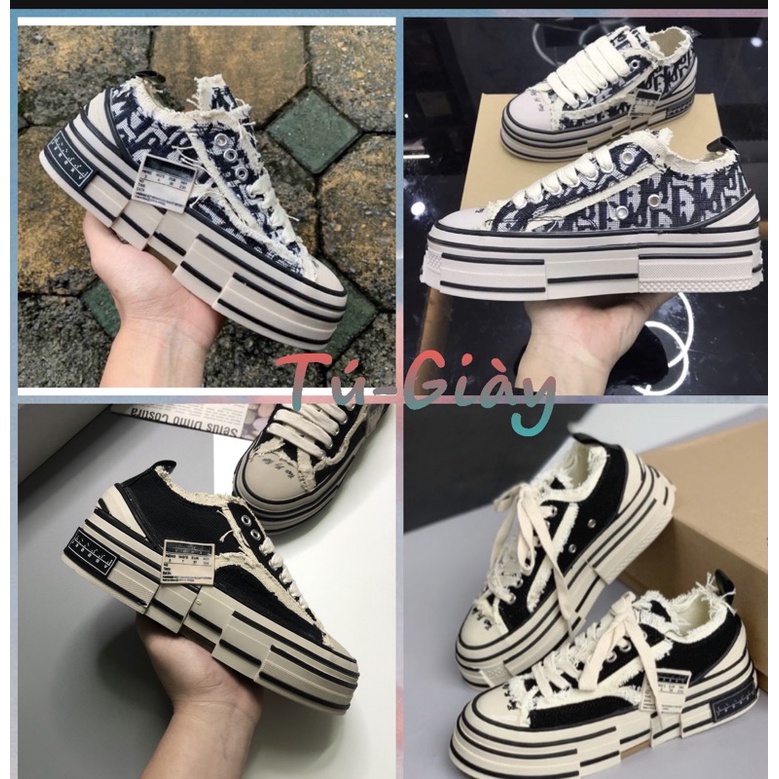 Giày 𝐗𝐯𝐞𝐬𝐬𝐞𝐥 bản Đế Gỗ giày rách phong cách cv rách hoot trend 2021 full sz nam nữ