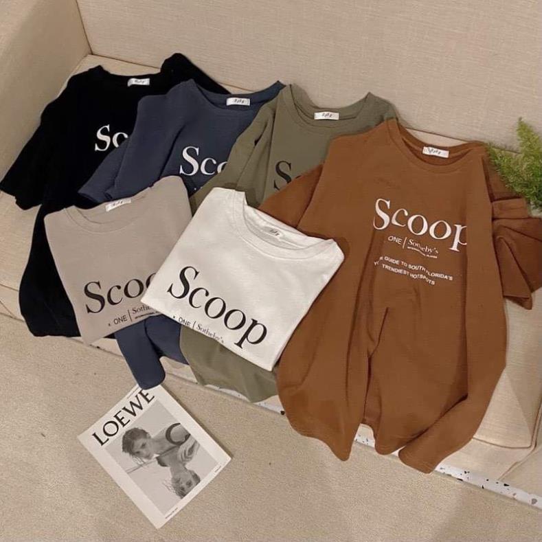 Áo Thun Nam Nữ Form Rộng 3158 Cotton Khô Scoop