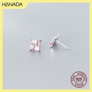 Bông Tai Bạc 925 Hanada Vuông 0366