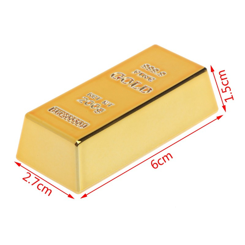 Nam Châm Hình Viên Gạch Vàng Bằng Nhựa Resin Trang Trí Tủ Lạnh