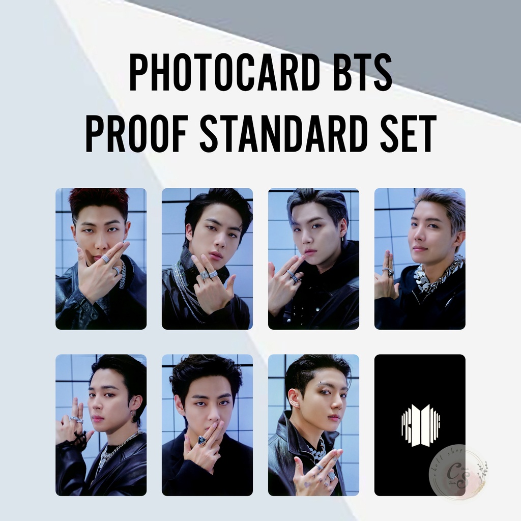 Thẻ Card Bo Góc Thành Viên BTS - PROOF STANDARD SET- Giấy C300 Cứng Cáp - Cán Sần Xịn