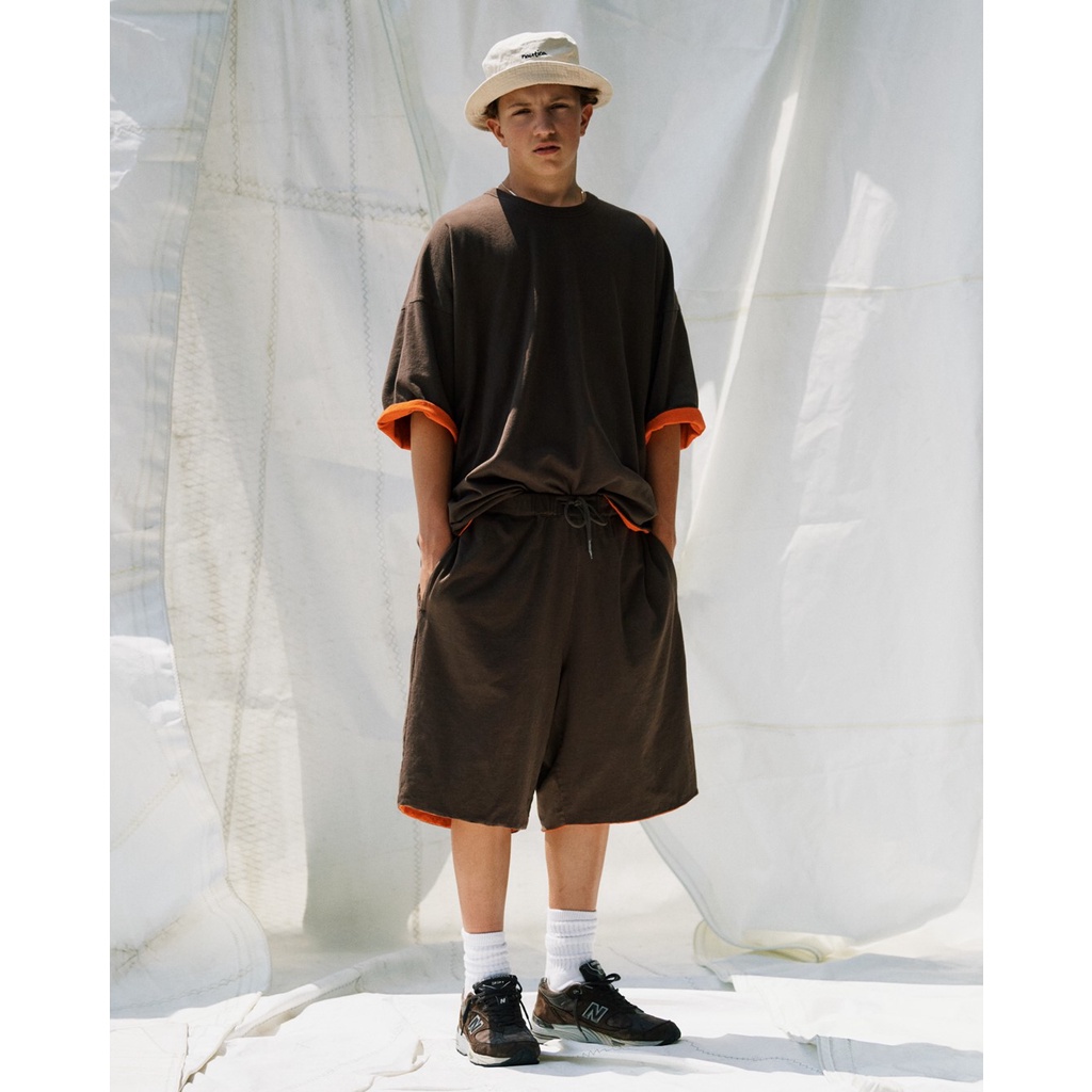 UL2N nautica changguchuan 21ss cotton two-sided wear sun tide short sleeve solid color T-shirt city boy Yu Wenle 2021