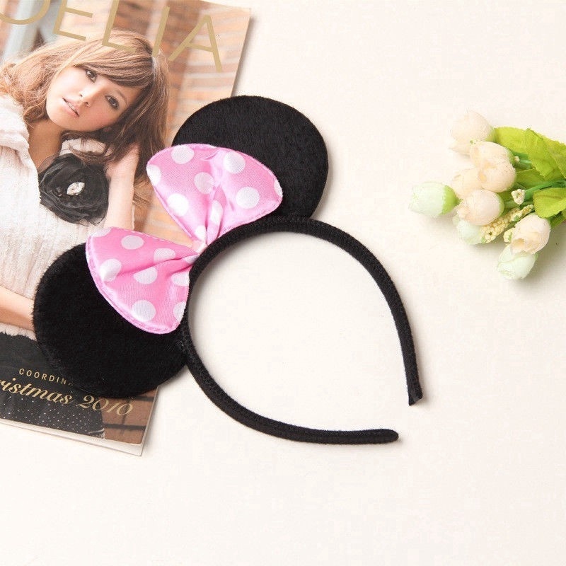 1 Băng Đô Tai Chuột Mickey / Minnie Dễ Thương Dành Cho Bé