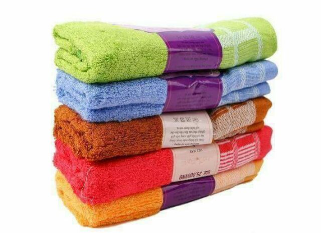 Combo 10 khăn mặt sợi tre cao cấp 48*30cm