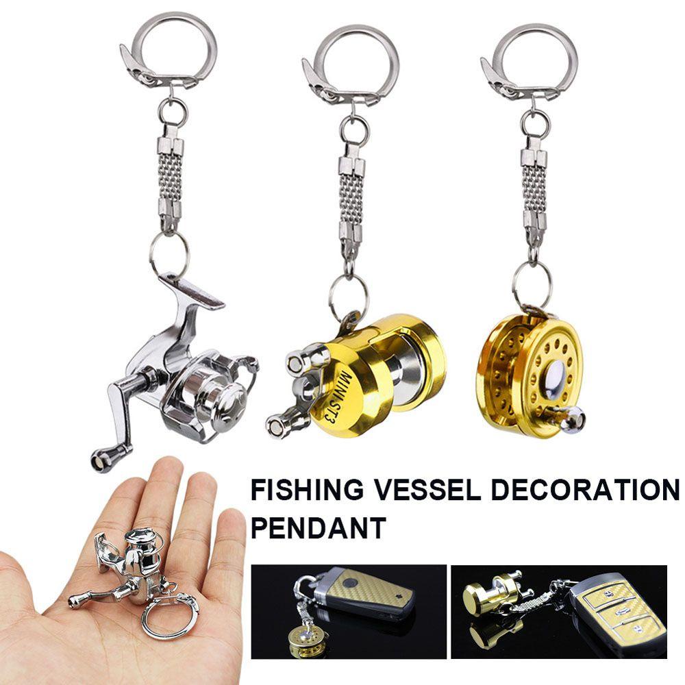Mmluck Trolling Móc Khóa Xe Hơi / Máy Câu Cá Mini Bằng Kim Loại Độc Đáo