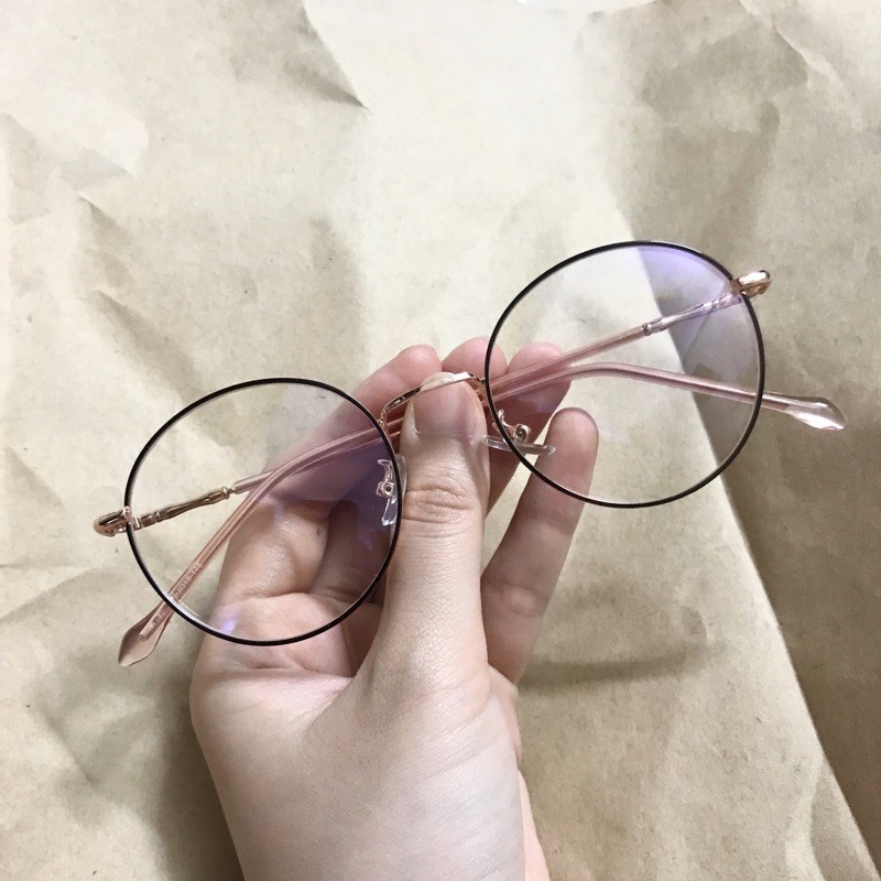 Gọng kính mắt cận kim loại tròn