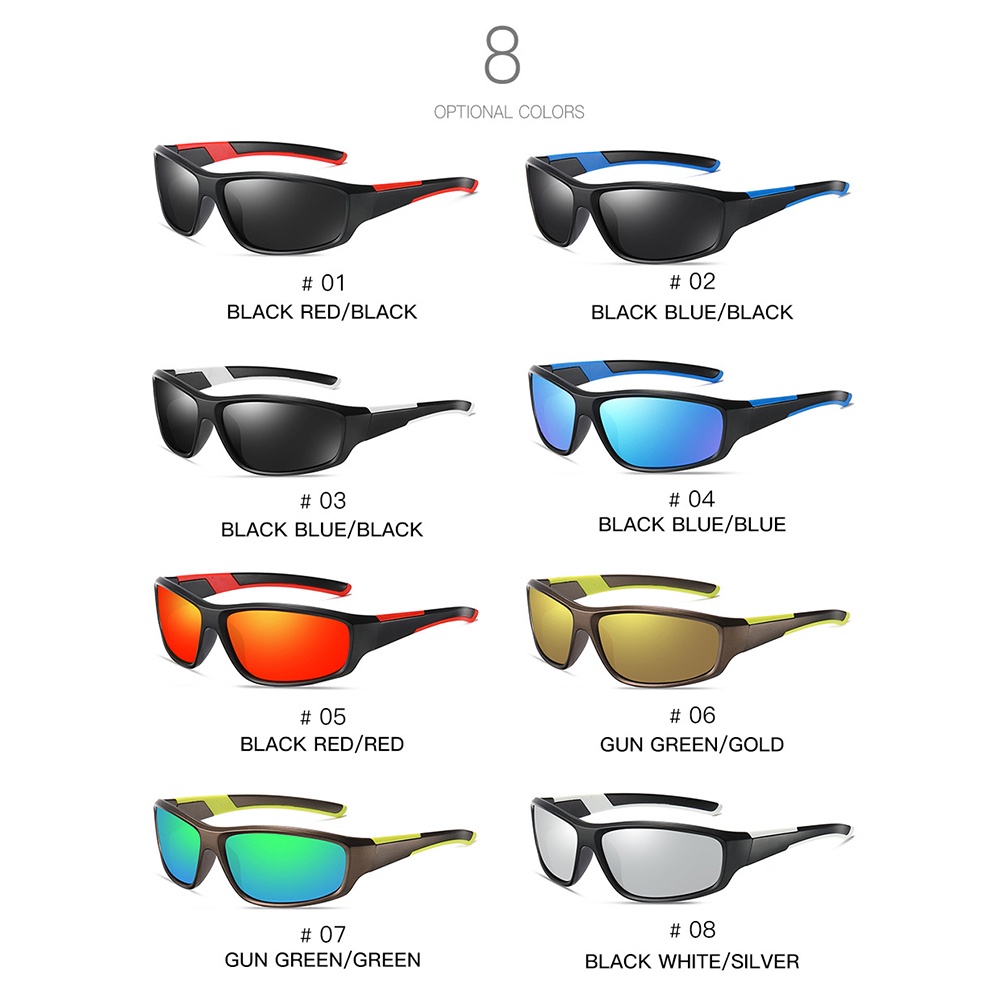 Kính mát AIELBRO phân cực chống tia UV400 phong cách thể thao thời trang 2022 cho nam và nữ