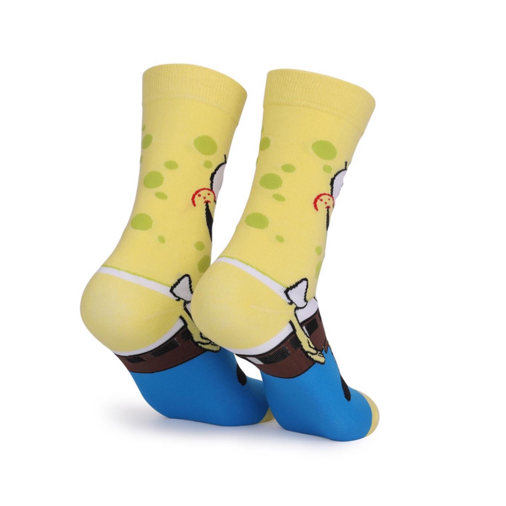 Vớ Tất Cổ Cao Chất Liệu Polyester In Họa Tiết Hoạt Hình Spongebob Cho Nam Và Nữ