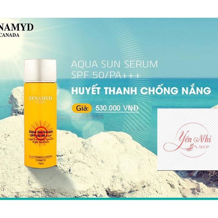 [hàng công ty]Huyết Thanh Chống Nắng Tenamyd SPF 50/PA+++ Aqua Sun Serum SPF 50/PA