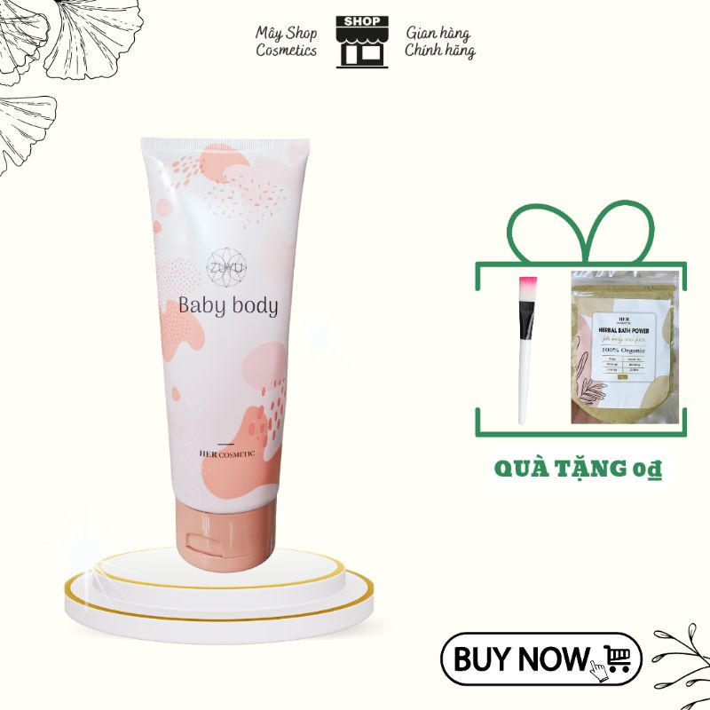 Kem Body Baby ZUYU Trắng Da HerCosmetic 250ml Bật Tông sau 7-10 ngày sử dụng