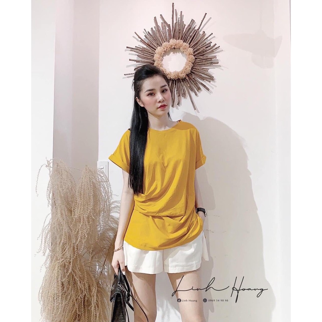 Áo Phông Thụng Xoắn Sườn_Xưởng May Quang Anh