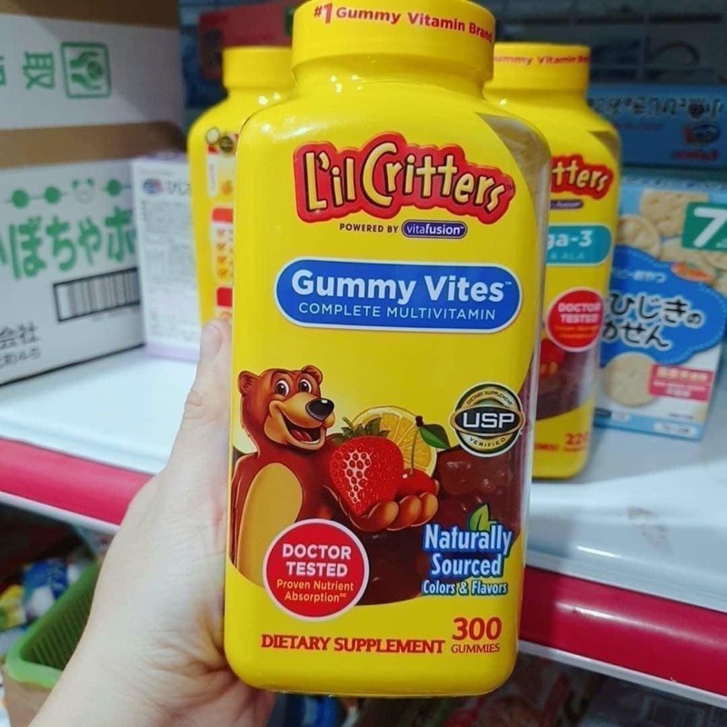 Kẹo Dẻo Bổ Sung Vitamin Và Khoáng Chất Cho Trẻ L'il Critters Gummy Vites  300 Viên