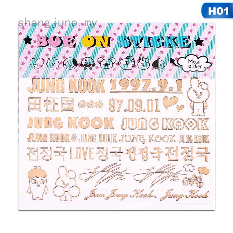 Miếng Dán Trang Trí Điện Thoại Đeo Ngón Tay In Tên Các Thành Viên Nhóm Bts